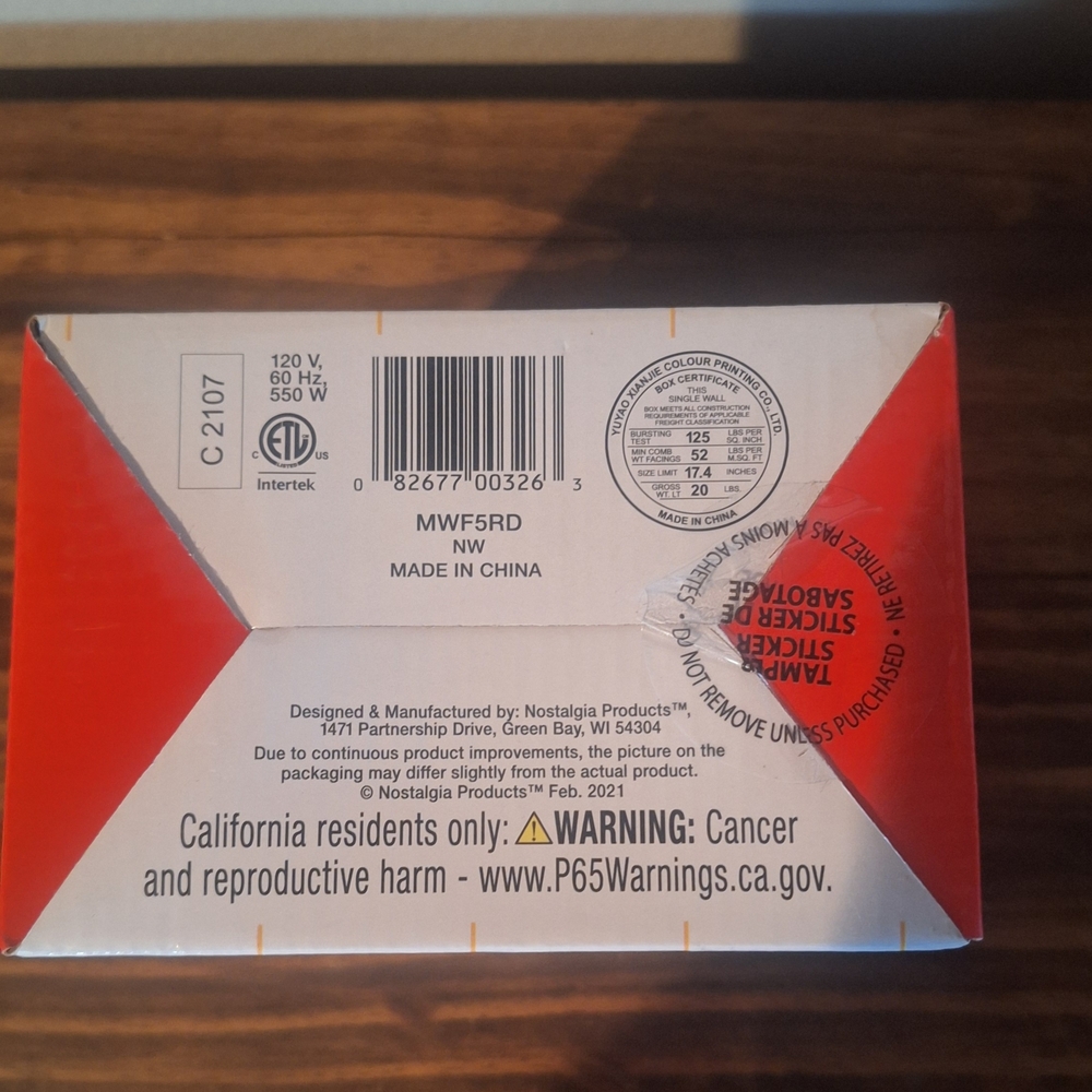 Nostalgia MyMini Red Waffle Maker New In Box - Picture 4 of 4